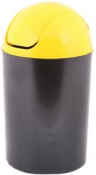  Cos colectare selectiva plastic si metal, capac batant, galben, 12 L Delta 85171 (85171) Cos de gunoi