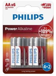 Philips Baterie LR6 tip AA power alkaline 6 buc Philips (PH-LR6P6BP/10) Baterii de unica folosinta
