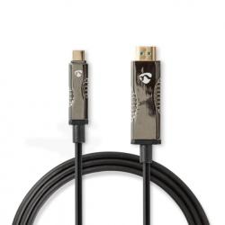 Nedis Cablu activ optic USB Type-C la HDMI T-T 10m, Nedis CCBG6410BK100 (CCBG6410BK100)