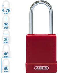 ABUS 76IB/40 KA - Egységkulcsos lakat (Több lakat azonos kulccsal) - Piros