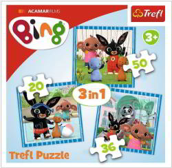 Trefl Bing - Móka a barátokkal 3 az 1-ben puzzle (34851)