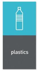 simplehuman Mágneses címke szemetesre "plastic" (műanyag) felirattal, ikonnal, 10 x 20 cm, KT1173 (KT1173)
