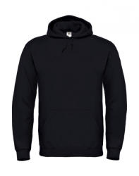 B&C Collection Férfi kapucnis hosszú ujjú pulóver B and C ID. 003 Cotton Rich Hooded Sweatshirt M, Fekete