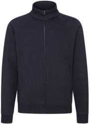 Fruit of the Loom Férfi Pulóver Hosszú ujjú Fruit of the Loom Premium Sweat Jacket - XL, Mély sötétkék (navy)