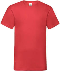 Fruit of the Loom Férfi póló Rövid ujjú Fruit of the Loom Valueweight V-Neck-Tee - 2XL, Piros