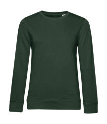 B&C Collection Női hosszú ujjú organikus pulóver B and C Organic Crew Neck /women French Terry XL, Sötétzöld