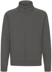 Fruit of the Loom Férfi Pulóver Hosszú ujjú Fruit of the Loom Premium Sweat Jacket - S, Világos grafitszürke