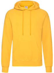 Fruit of the Loom Férfi Pulóver Kapucnis Hosszú ujjú Fruit of the Loom Classisc Hooded Sweat - L, Napraforgó sárga