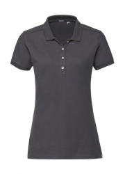 Russell Europe Női rövid ujjú galléros póló Russell Europe Ladies' Fitted Stretch Polo L, Konvoj szürke