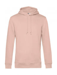 B&C Collection Férfi kapucnis hosszú ujjú organikus pulóver B and C Organic Hooded XS, Világos rózsaszín (Rózsaszín)