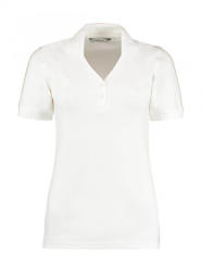Kustom Kit Női rövid ujjú galléros póló Kustom Kit Women's Regular Fit Comfortec V Neck Polo XS, Fehér