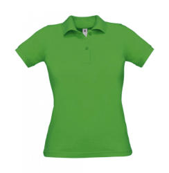 B and C Női rövid ujjú galléros póló B and C Safran Pure/women Polo S, Igazi zöld