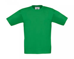 B&C Collection Gyerek rövid ujjú póló B and C Exact 190/kids T-Shirt 7/8 (122/128), Kelly zöld