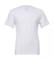 Bella Canvas Uniszex rövid ujjú póló Bella Canvas Unisex Jersey V-Neck T-Shirt M, Fehér