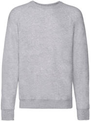 Fruit of the Loom Férfi pulóver hosszú ujjú Fruit of the Loom Lightweight Raglan Sweat - M, Heather szürke