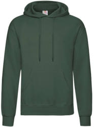 Fruit of the Loom Férfi Pulóver Kapucnis Hosszú ujjú Fruit of the Loom Classisc Hooded Sweat - XL, Sötétzöld