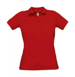 B and C Női rövid ujjú galléros póló B and C Safran Pure/women Polo M, Piros