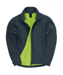 B&C Collection Férfi hosszú ujjú Softshell B and C ID. 701 Softshell Jacket M, Sötétkék/Neon Zöld