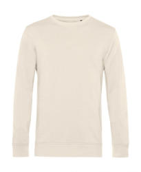 B&C Collection Uniszex hosszú ujjú organikus pulóver B and C Organic Crew Neck French Terry M, Törtfehér