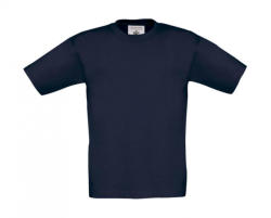 B&C Collection Gyerek rövid ujjú póló B and C Exact 190/kids T-Shirt 12/14 (152/164), Sötétkék (navy)
