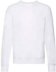 Fruit of the Loom Férfi pulóver hosszú ujjú Fruit of the Loom Lightweight Raglan Sweat - M, Fehér