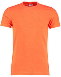Kustom Kit Férfi rövid ujjú póló Kustom Kit Fashion Fit Superwash 60º Tee S, Bright Narancssárga Marl