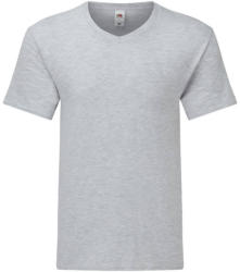 Fruit of the Loom Férfi rövid ujjú póló Fruit of the Loom Iconic 150 V Neck T -3XL, Heather szürke