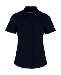 Kustom Kit Női rövid ujjú blúz Kustom Kit Women's Tailored Fit Poplin Shirt SSL 3XL, Sötét Sötétkék (navy)
