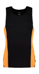 Kustom Kit Férfi ujjatlan póló Kustom Kit Regular Fit Cooltex Vest XS, Fekete/Fluorescent Narancssárga