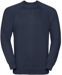 Russell Férfi pulóver hosszú ujjú Russell Europe Raglan Sweatshirt - XS, Sötétkék (navy)