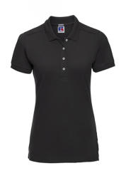 Russell Europe Női rövid ujjú galléros póló Russell Europe Ladies' Fitted Stretch Polo XS, Fekete