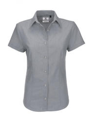 B&C Collection Női rövid ujjú blúz B and C Oxford SSL/women Shirt 6XL, Silver Moon