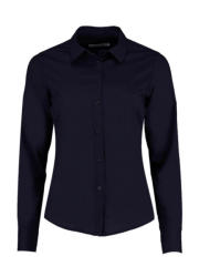 Kustom Kit Női hosszú ujjú blúz Kustom Kit Women's Tailored Fit Poplin Shirt 3XL, Sötét Sötétkék (navy)