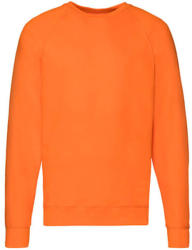 Fruit of the Loom Férfi pulóver hosszú ujjú Fruit of the Loom Lightweight Raglan Sweat - S, Narancssárga