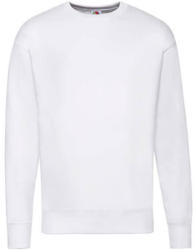 Fruit of the Loom Férfi pulóver hosszú ujjú Fruit of the Loom Lightweight Set-In Sweat - S, Fehér