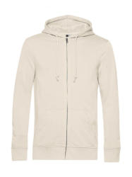 B&C Collection Férfi kapucnis hosszú ujjú organikus pulóver B and C Organic Zipped Hooded XL, Törtfehér
