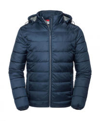 Russell Férfi kapucnis hosszú ujjú kabát Russell Europe Men's Hooded Nano Jacket 4XL, Sötétkék (navy)