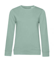 B&C Collection Női hosszú ujjú organikus pulóver B and C Organic Crew Neck /women French Terry XS, Sage