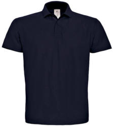B and C Férfi galléros póló rövid ujjú B&C Piqué Polo Shirt - PUI10 - XL, Sötétkék (navy)