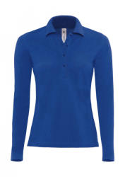 B and C Női hosszú ujjú galléros póló B and C Safran Pure LSL/women Polo XS, Királykék