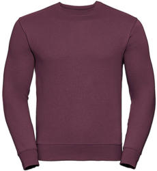 Russell Férfi pulóver hosszú ujjú Russell Europe Authentic Set-In Sweatshirt - L, Burgundi vörös