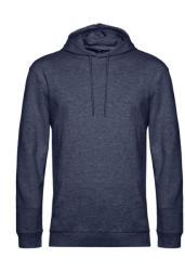 B&C Collection Férfi kapucnis hosszú ujjú pulóver B and C #Hoodie French Terry 3XL, Heather Sötétkék (navy)