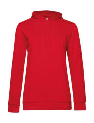 B&C Collection Női kapucnis hosszú ujjú pulóver B and C #Hoodie /women French Terry S, Piros