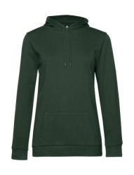 B&C Collection Női kapucnis hosszú ujjú pulóver B and C #Hoodie /women French Terry L, Sötétzöld