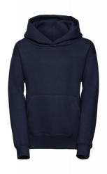 Russell Gyerek kapucnis hosszú ujjú pulóver Russell Europe Kids' Hooded Sweat 2XL (152/11-12), Sötétkék (navy)