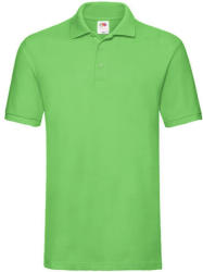 Fruit of the Loom Férfi Galléros póló Rövid ujjú Fruit of the Loom Premium Polo - 2XL, Lime zöld