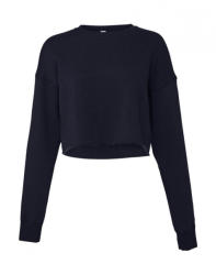 Bella+Canvas Női hosszú ujjú pulóver Bella Canvas Women's Cropped Crew Fleece M, Sötétkék (navy)