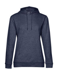 B&C Collection Női kapucnis hosszú ujjú pulóver B and C #Hoodie /women French Terry S, Heather Sötétkék (navy)