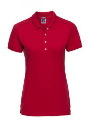 Russell Europe Női rövid ujjú galléros póló Russell Europe Ladies' Fitted Stretch Polo 2XL, Piros