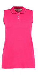 Kustom Kit Női ujjatlan galléros póló Kustom Kit Women's Classic Fit Sleeveless Polo XL, Raspberry/Fehér